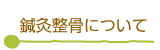 鍼灸整骨について